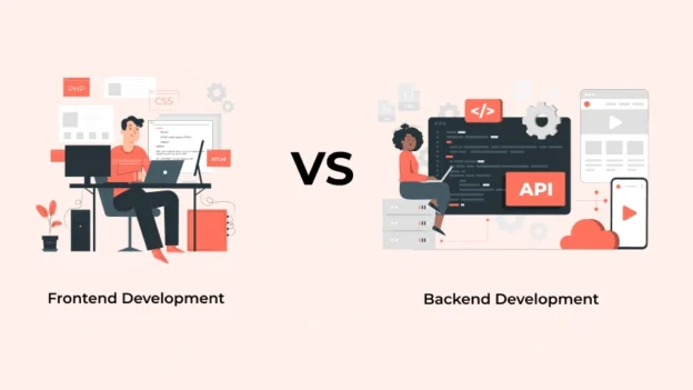 font end vs backend web development