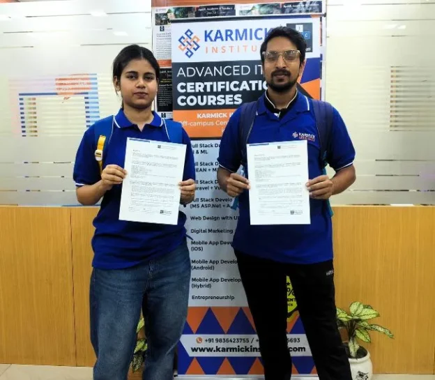 admission certificate for Karmick Institute student