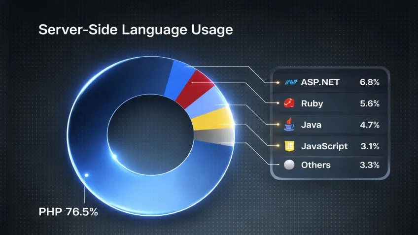 Server side programming language usage