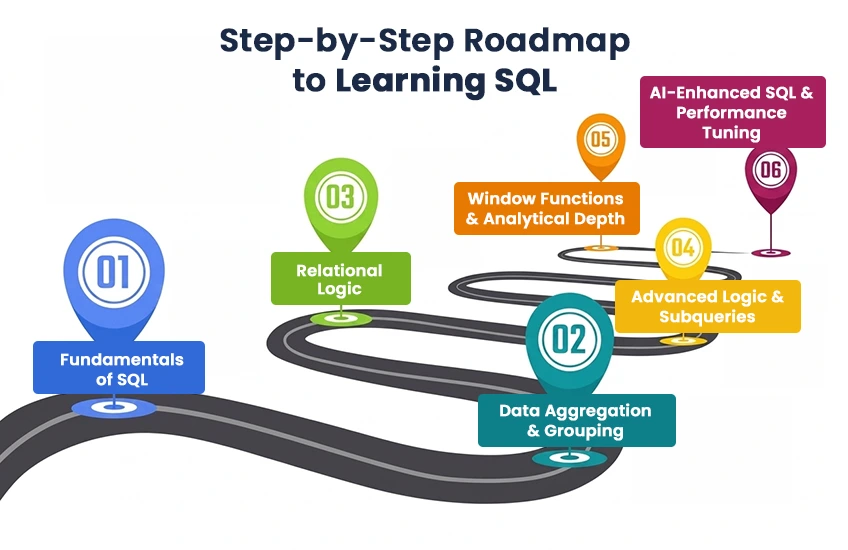 step by step roadmap to learning SQL